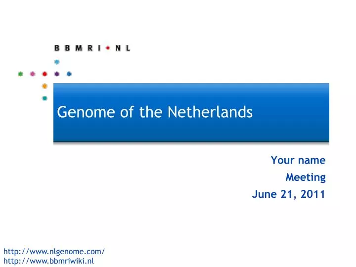 genome of the netherlands