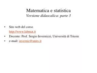 matematica e statistica versione didascalica parte 3