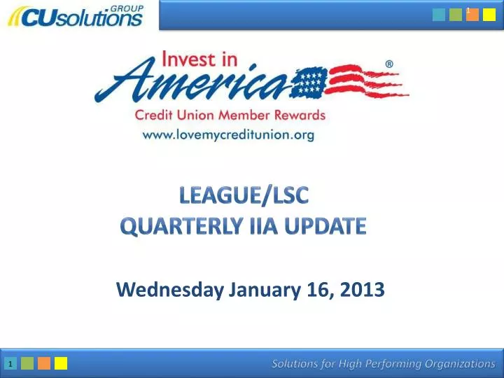 league lsc quarterly iia update