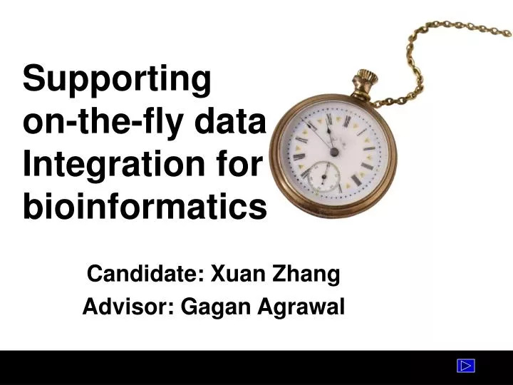 supporting on the fly data integration for bioinformatics