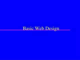 Basic Web Design