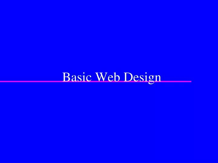 basic web design