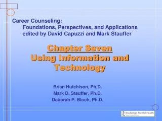 Chapter Seven Using Information and Technology