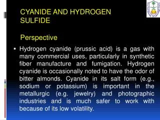 CYANIDE AND HYDROGEN SULFIDE Perspective