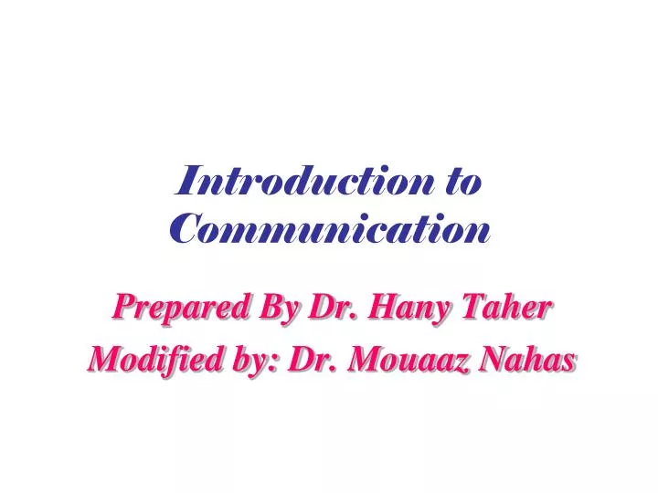 introduction to communication