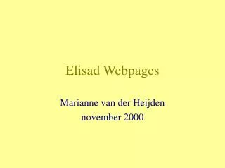 elisad webpages