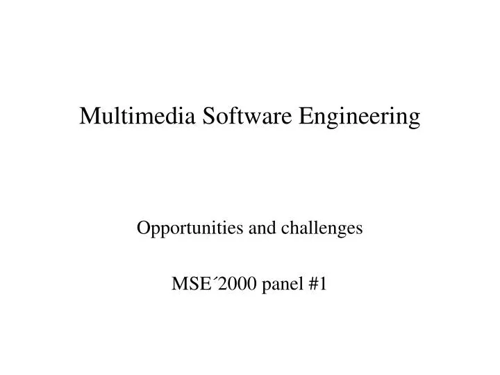 multimedia software engineering