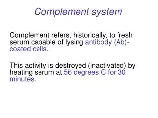 complement system