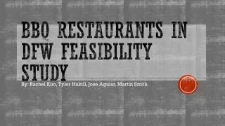 BBQ Restaurants in DFW Feasibility Study