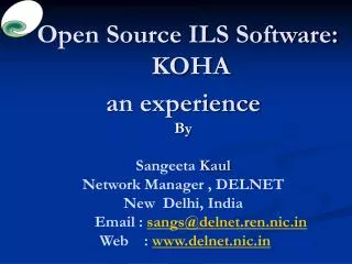 Open Source ILS Software: KOHA