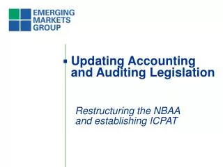 Updating Accounting and Auditing Legislation