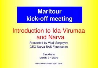 Maritour kick-off meeting