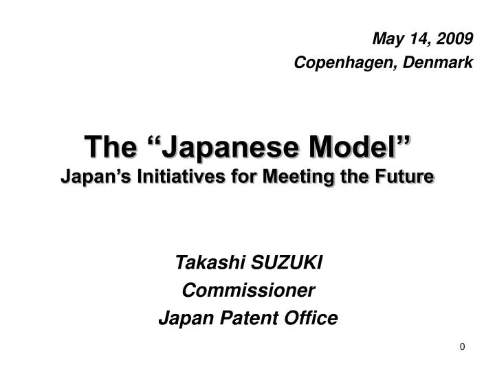 the japanese model japan s initiatives for meeting the future