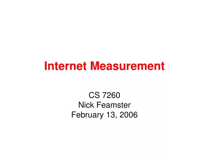 internet measurement