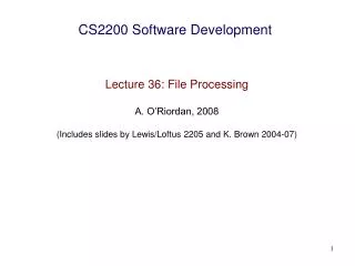 CS2200 Software Development