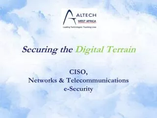 Securing the Digital Terrain