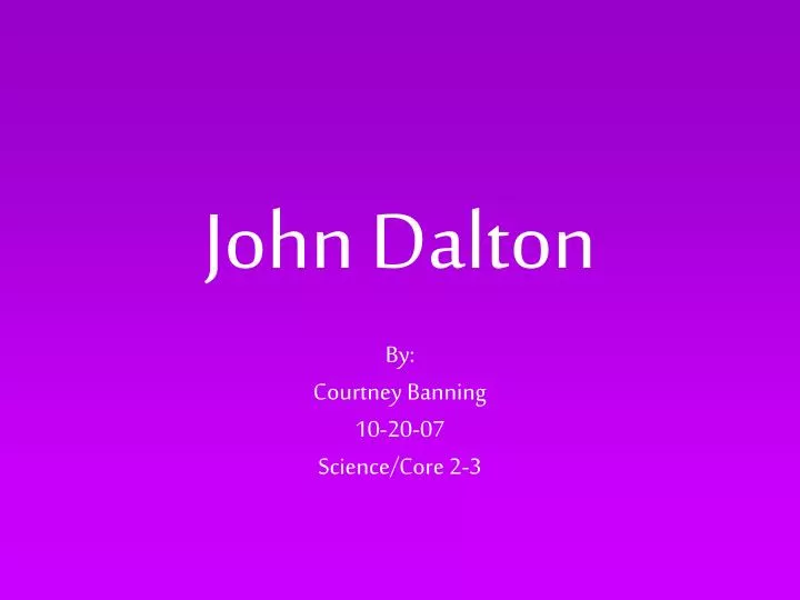 john dalton