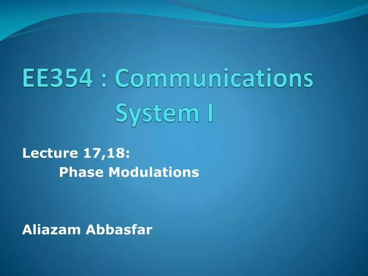 ee354 communications system i