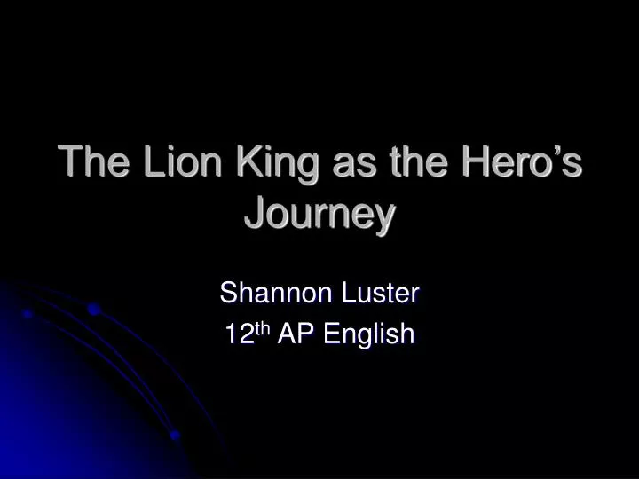 the lion king as the hero s journey
