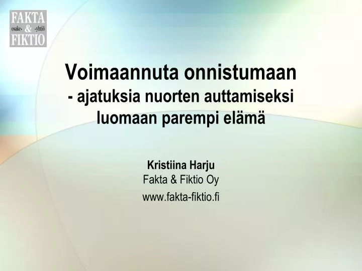 voimaannuta onnistumaan ajatuksia nuorten auttamiseksi luomaan parempi el m