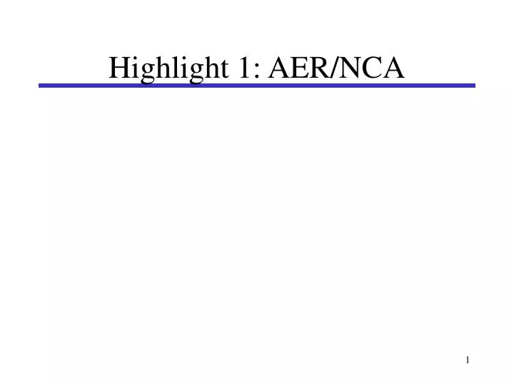 highlight 1 aer nca