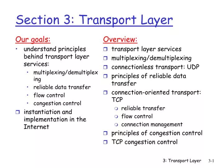 section 3 transport layer