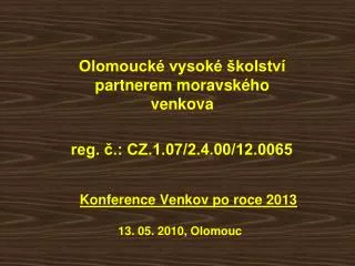 konference venkov po roce 2013