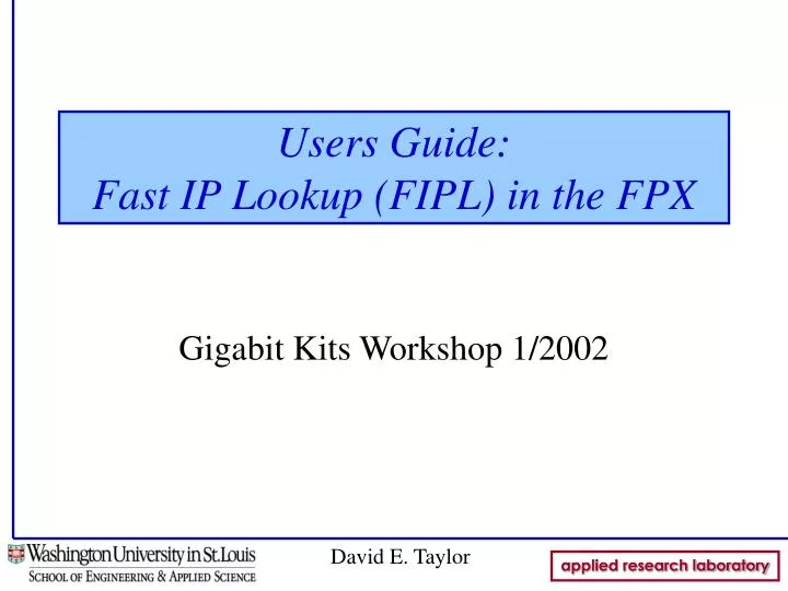 users guide fast ip lookup fipl in the fpx