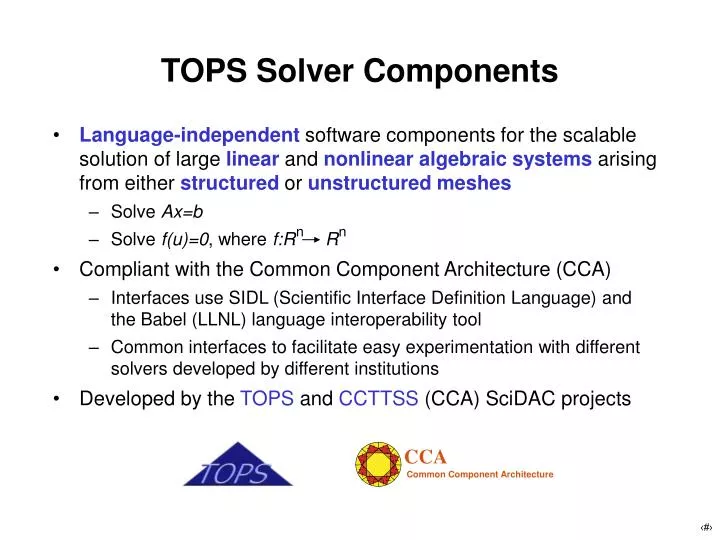 tops solver components
