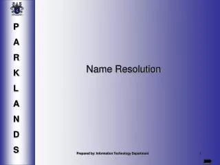 Name Resolution