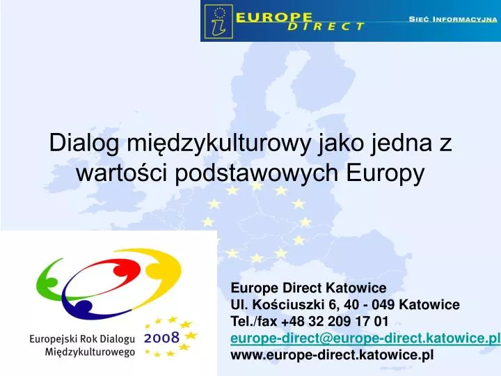 dialog mi dzykulturowy jako jedna z warto ci podstawowych europy