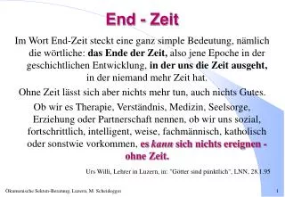 end zeit
