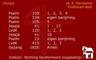 liturgie ds k harmannij eindhoven best