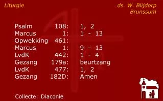liturgie ds w blijdorp brunssum