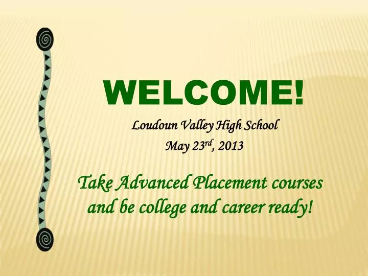 welcome loudoun valley high school may 23 rd 2013