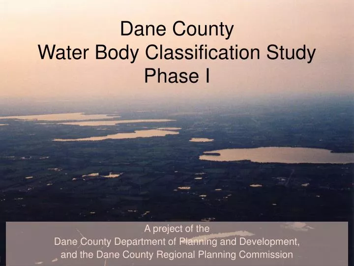 dane county water body classification study phase i
