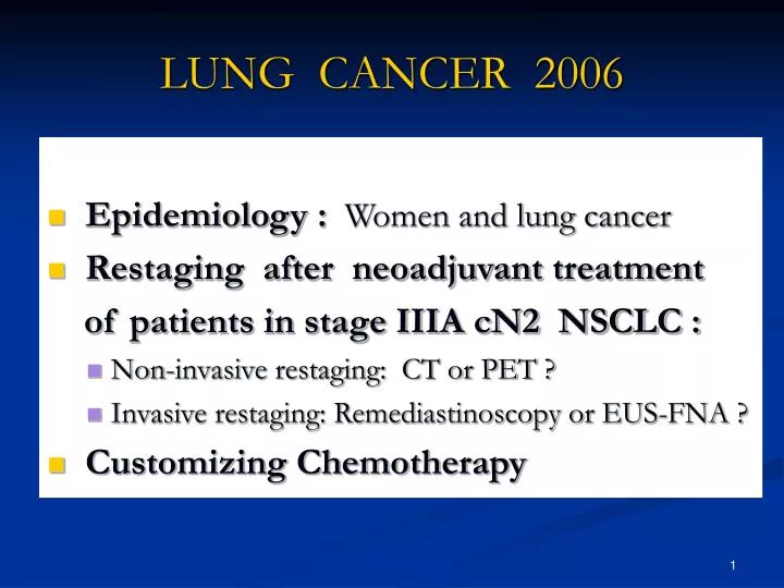 lung cancer 2006