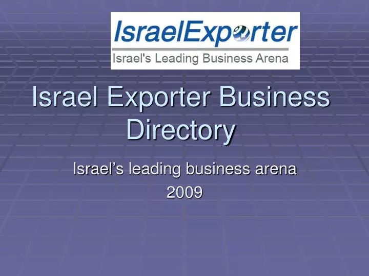 israel exporter business directory