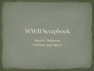 WWII Scrapbook