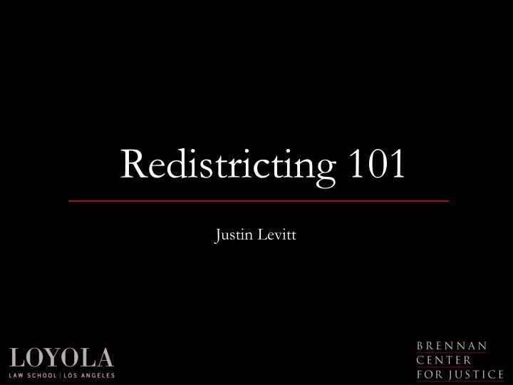 redistricting 101