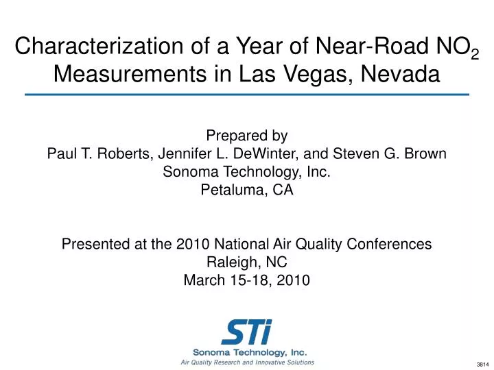 characterization of a year of near road no 2 measurements in las vegas nevada