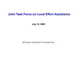 Joint Task Force on Local Effort Assistance