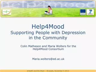 Help4Mood Supporting People with Depression in the Community