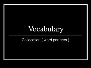 Vocabulary