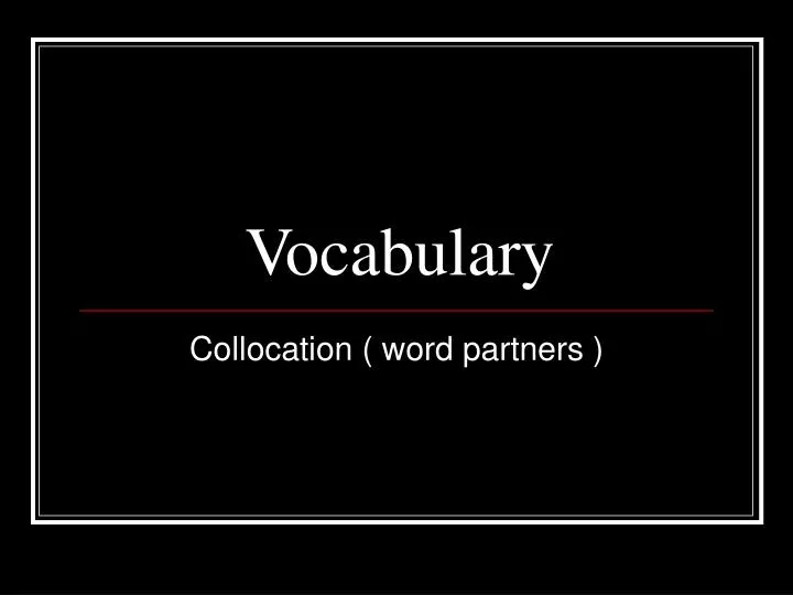 vocabulary