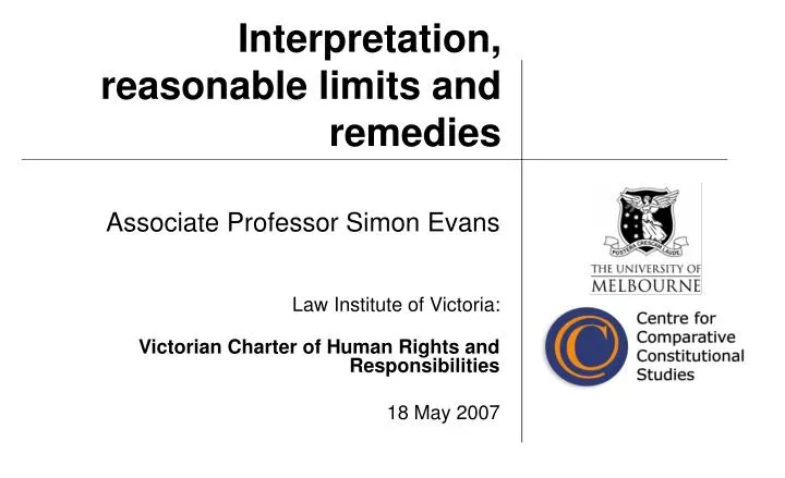 interpretation reasonable limits and remedies