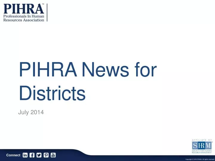 pihra news for districts