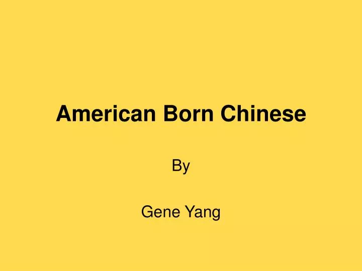 american born chinese
