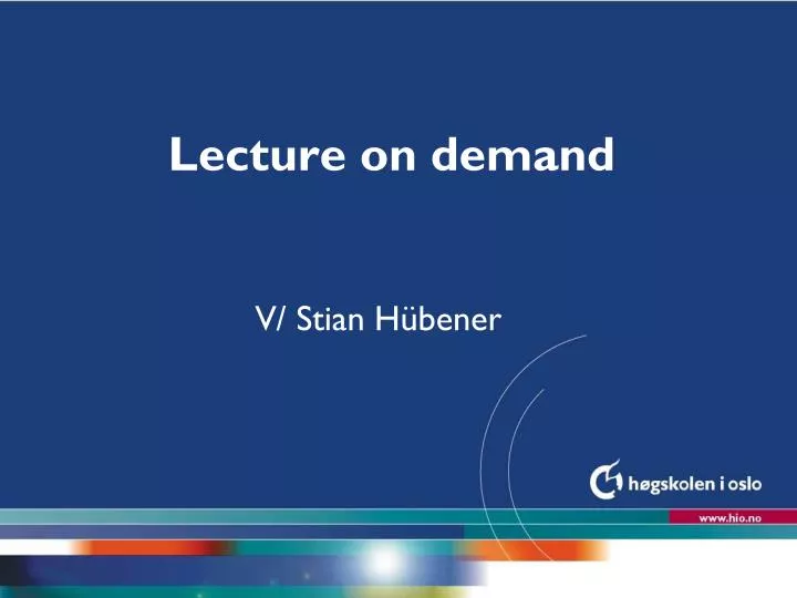 lecture on demand