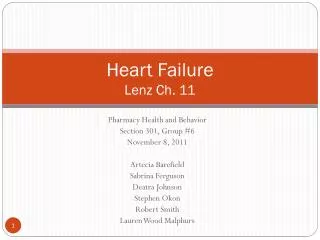 Heart Failure Lenz Ch. 11